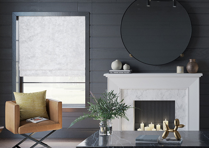 Crushed Velvet, White - Twist&Fit Roman Blind - Image 3